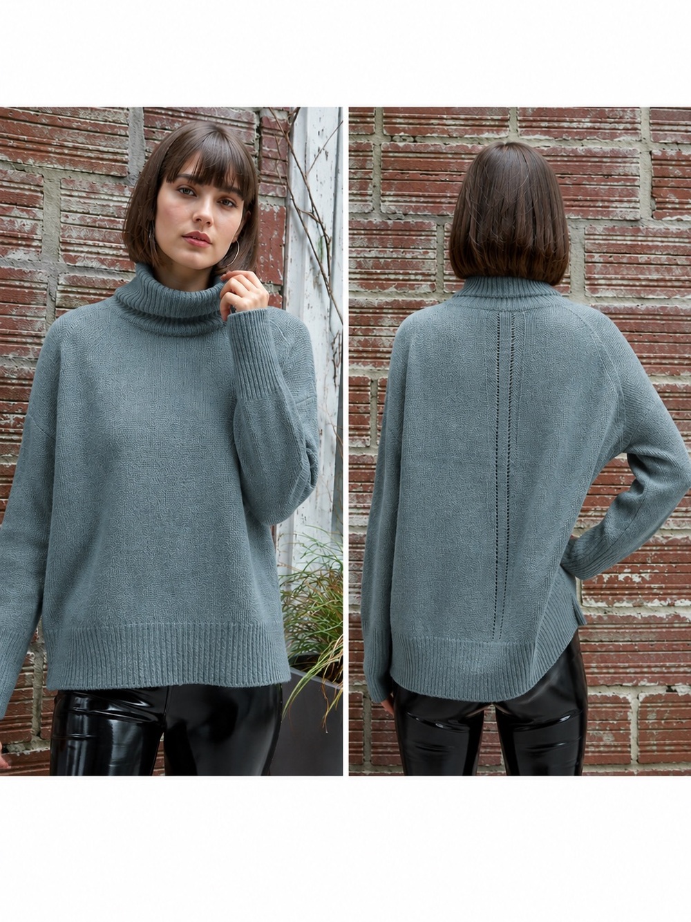 NWT 360 Cashmere Valeria Turtleneck Cashmere Sweater, $449 Size M/L